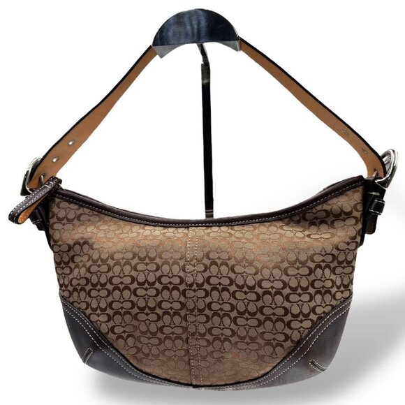 Coach Signature Soho Canvas/Leather Mini Hobo Bag - Picture 1 of 11